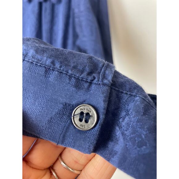 Sea New York Women's Boho Dress Size 8 Silk Blend Crochet Pom Pom Detail - Picture 8 of 16